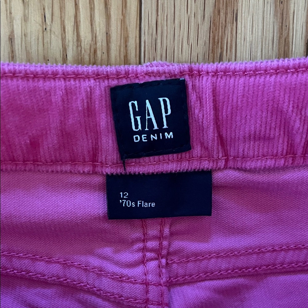 Vibrant Pink Flare corduroy Pants - Picture 2 of 3